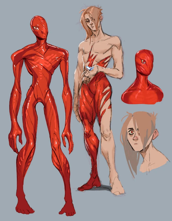 Mim, changeling DnD character.